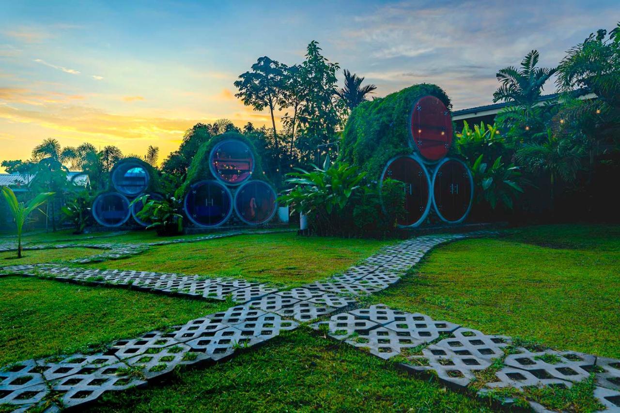 Arenal Backpackers Resort La Fortuna المظهر الخارجي الصورة The resort's "Bubble" rooms