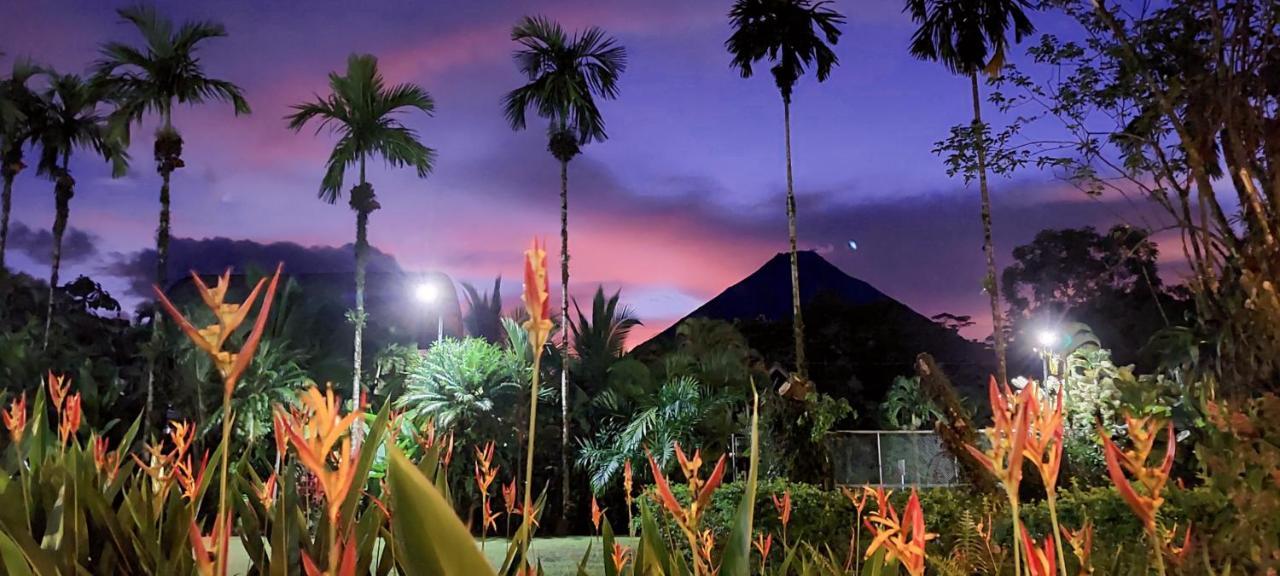 Arenal Backpackers Resort La Fortuna المظهر الخارجي الصورة Sunset at the San José International Airport